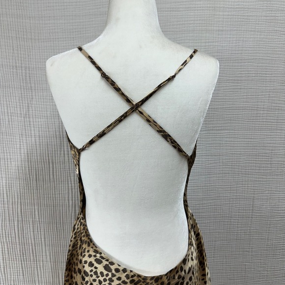 VTG Y2K Victoria's Secret Leopard Print Slip Dress Nightie Lingerie Sz Large - Picture 6 of 13